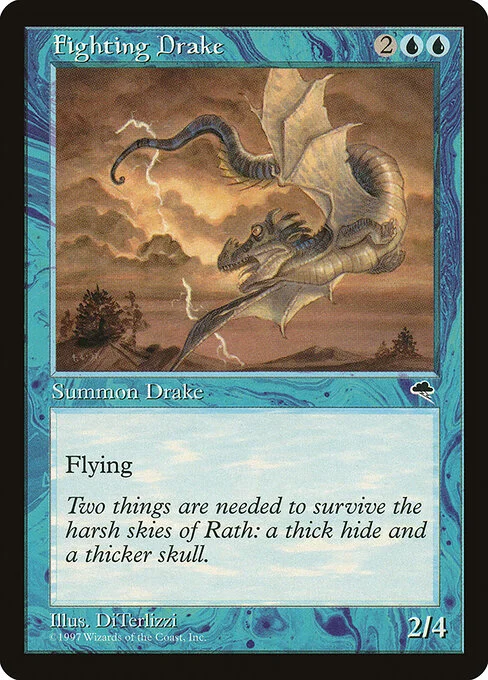 Fighting Drake, carta Magic di tipo Creature — Drake illustrata da DiTerlizzi