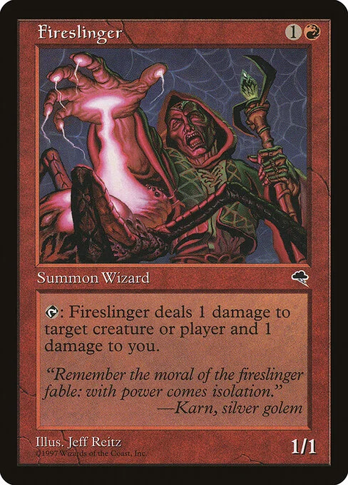 Fireslinger, carta Magic di tipo Creature — Human Wizard illustrata da Jeff Reitz