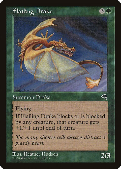 Flailing Drake, carta Magic di tipo Creature — Drake illustrata da Heather Hudson
