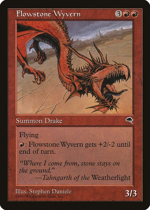 Flowstone Wyvern, carta Magic di tipo Creature — Drake illustrata da Stephen Daniele