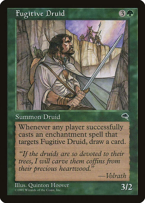 Fugitive Druid, carta Magic di tipo Creature — Human Druid illustrata da Quinton Hoover