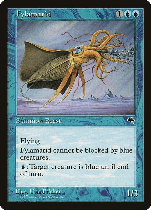 Fylamarid, carta Magic di tipo Creature — Squid Beast illustrata da Una Fricker