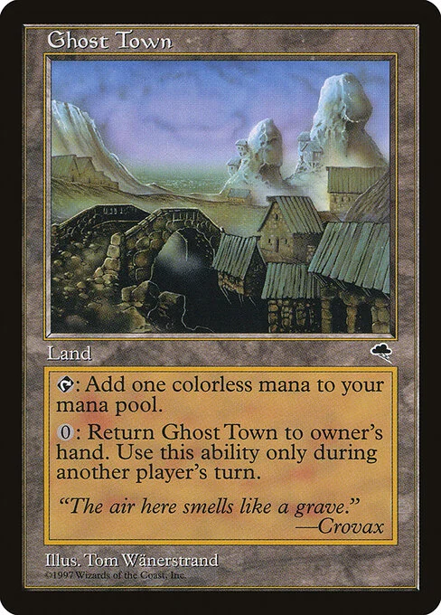 Ghost Town, carta Magic di tipo Land illustrata da Tom Wänerstrand