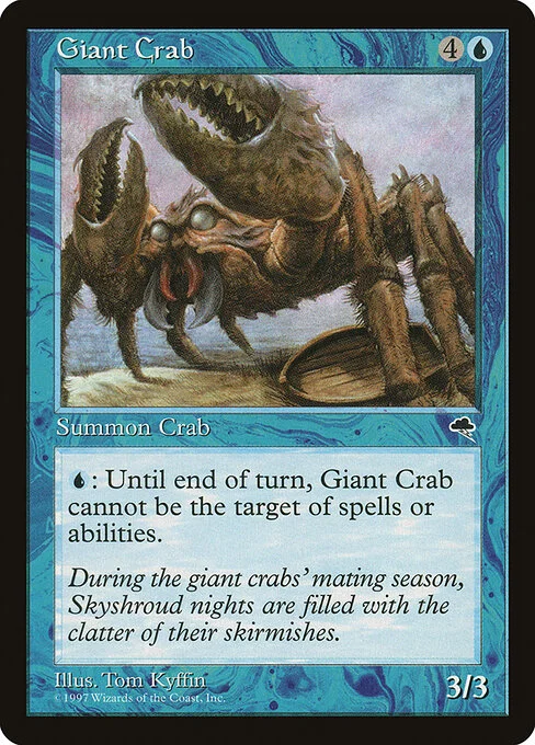 Giant Crab, carta Magic di tipo Creature — Crab illustrata da Tom Kyffin