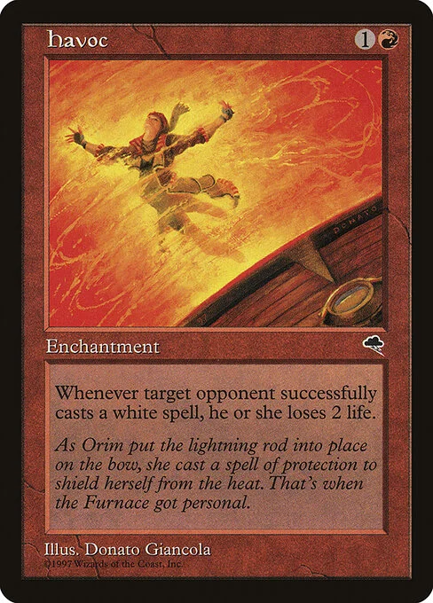 Havoc, carta Magic di tipo Enchantment illustrata da Donato Giancola