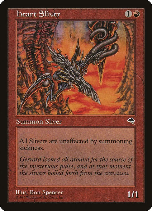 Heart Sliver, carta Magic di tipo Creature — Sliver illustrata da Ron Spencer