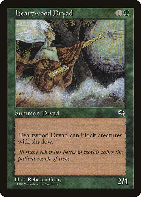 Heartwood Dryad, carta Magic di tipo Creature — Dryad illustrata da Rebecca Guay