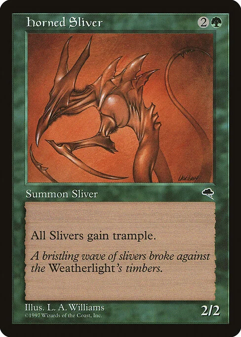 Horned Sliver, carta Magic di tipo Creature — Sliver illustrata da Allen Williams
