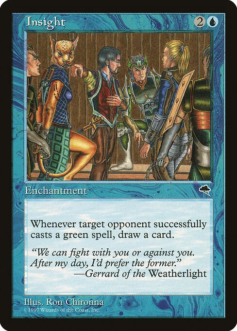 Insight, carta Magic di tipo Enchantment illustrata da Ron Chironna