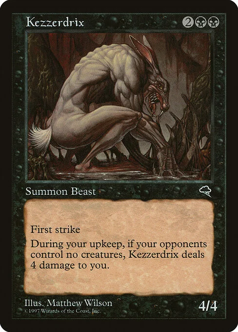 Kezzerdrix, carta Magic di tipo Creature — Rabbit Beast illustrata da Matthew D. Wilson