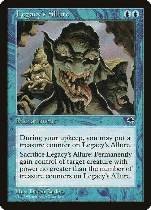 Legacy's Allure, carta Magic di tipo Enchantment illustrata da Daren Bader