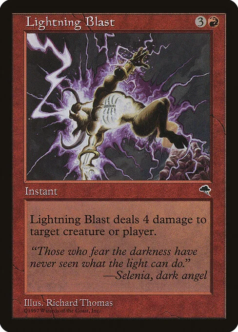 Lightning Blast, carta Magic di tipo Instant illustrata da Richard Thomas