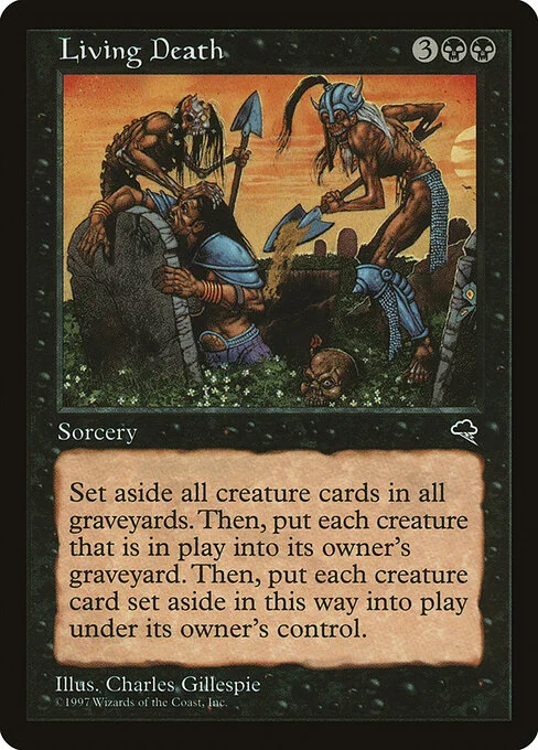 Living Death, carta Magic di tipo Sorcery illustrata da Charles Gillespie