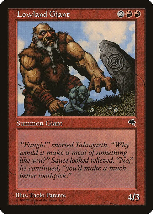 Lowland Giant, carta Magic di tipo Creature — Giant illustrata da Paolo Parente