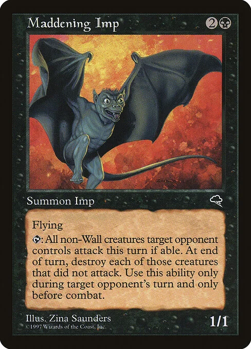 Maddening Imp, carta Magic di tipo Creature — Imp illustrata da Zina Saunders