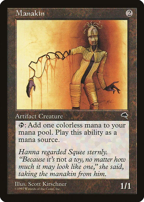 Manakin, carta Magic di tipo Artifact Creature — Construct illustrata da Scott Kirschner