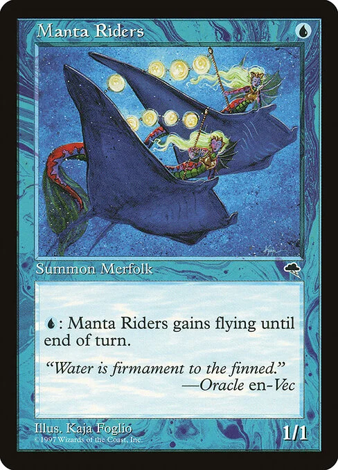 Manta Riders, carta Magic di tipo Creature — Merfolk illustrata da Kaja Foglio