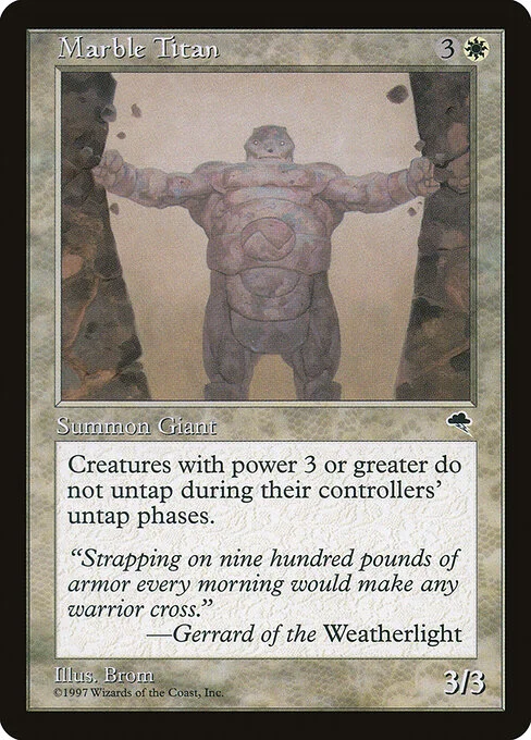 Marble Titan, carta Magic di tipo Creature — Giant illustrata da Brom