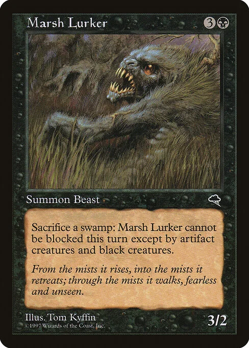 Marsh Lurker, carta Magic di tipo Creature — Beast illustrata da Tom Kyffin