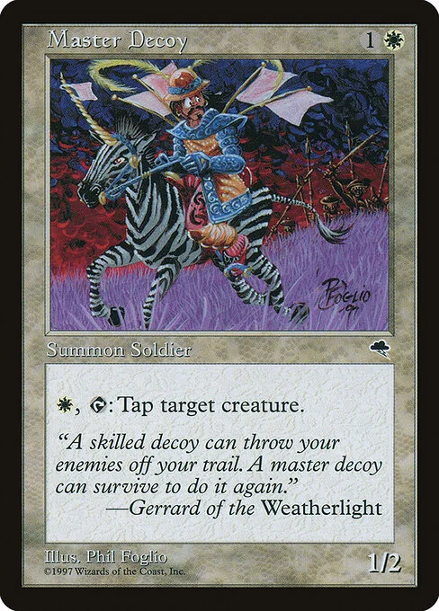 Master Decoy, carta Magic di tipo Creature — Human Soldier illustrata da Phil Foglio