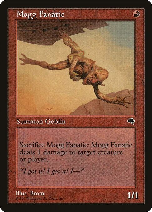 Mogg Fanatic, carta Magic di tipo Creature — Goblin illustrata da Brom