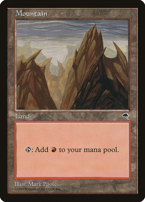 Mountain, carta Magic di tipo Basic Land — Mountain illustrata da Mark Poole