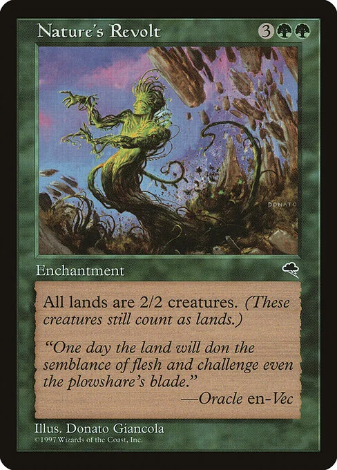 Nature's Revolt, carta Magic di tipo Enchantment illustrata da Donato Giancola