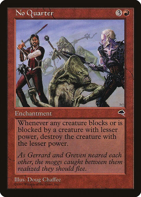 No Quarter, carta Magic di tipo Enchantment illustrata da Doug Chaffee