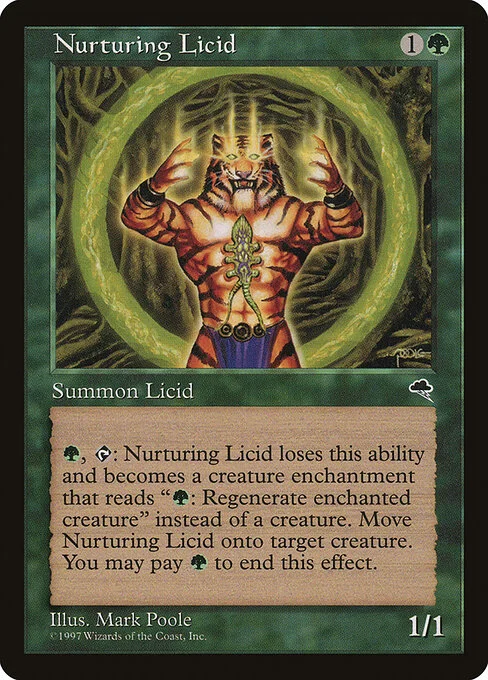 Nurturing Licid, carta Magic di tipo Creature — Licid illustrata da Mark Poole