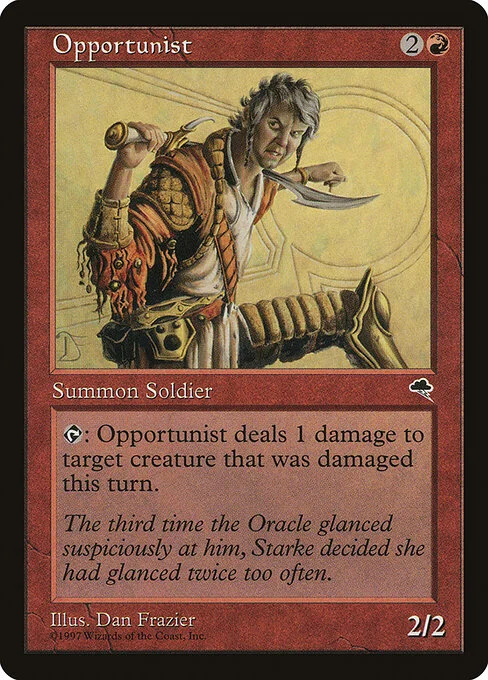 Opportunist, carta Magic di tipo Creature — Human Soldier illustrata da Dan Frazier