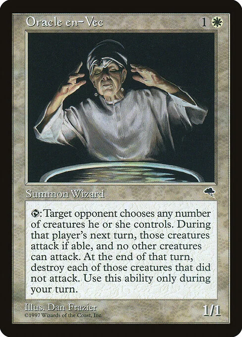 Oracle en-Vec, carta Magic di tipo Creature — Human Wizard illustrata da Dan Frazier