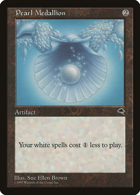 Pearl Medallion, carta Magic di tipo Artifact illustrata da Sue Ellen Brown