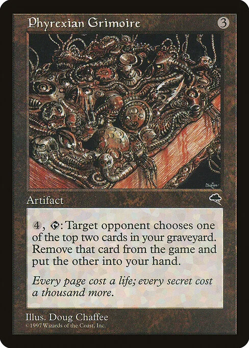 Phyrexian Grimoire, carta Magic di tipo Artifact — Book illustrata da Doug Chaffee
