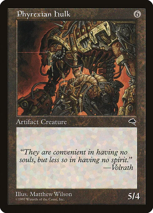 Phyrexian Hulk, carta Magic di tipo Artifact Creature — Phyrexian Golem illustrata da Matthew D. Wilson