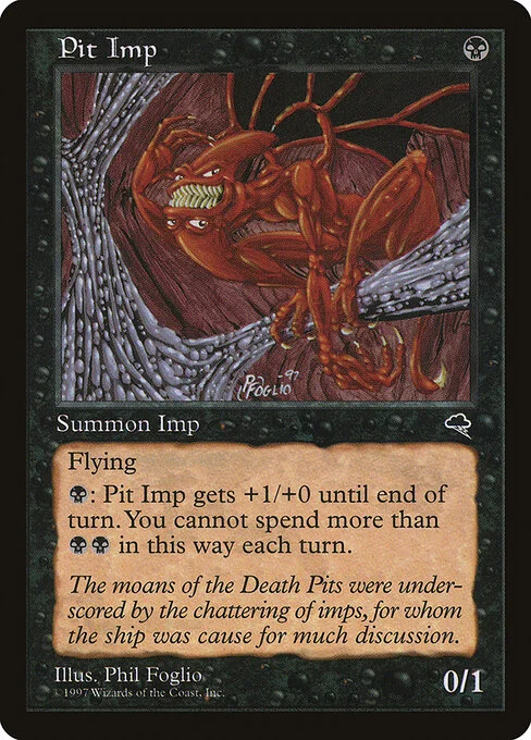 Pit Imp, carta Magic di tipo Creature — Imp illustrata da Phil Foglio