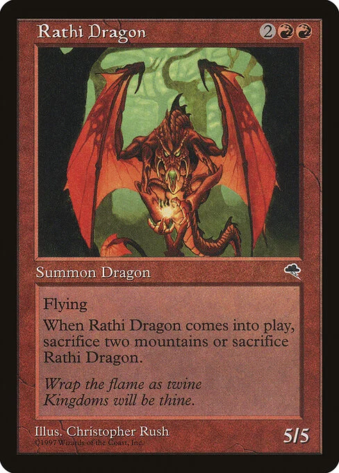 Rathi Dragon, carta Magic di tipo Creature — Dragon illustrata da Christopher Rush