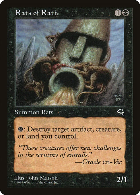 Rats of Rath, carta Magic di tipo Creature — Rat illustrata da John Matson