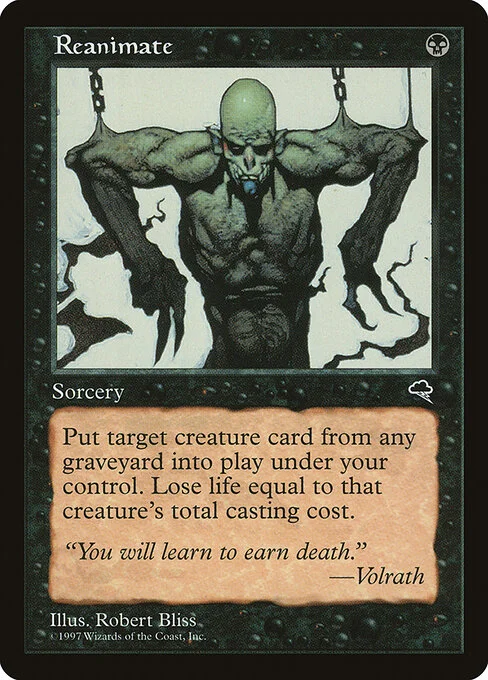 Reanimate, carta Magic di tipo Sorcery illustrata da Robert Bliss