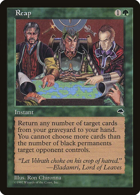 Reap, carta Magic di tipo Instant illustrata da Ron Chironna