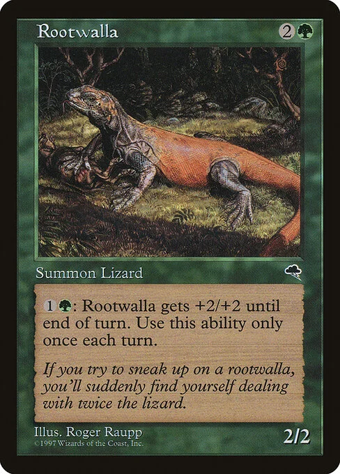 Rootwalla, carta Magic di tipo Creature — Lizard illustrata da Roger Raupp