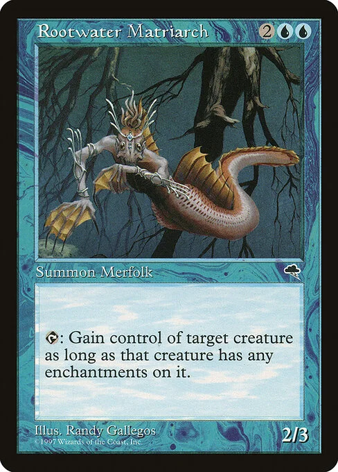 Rootwater Matriarch, carta Magic di tipo Creature — Merfolk illustrata da Randy Gallegos