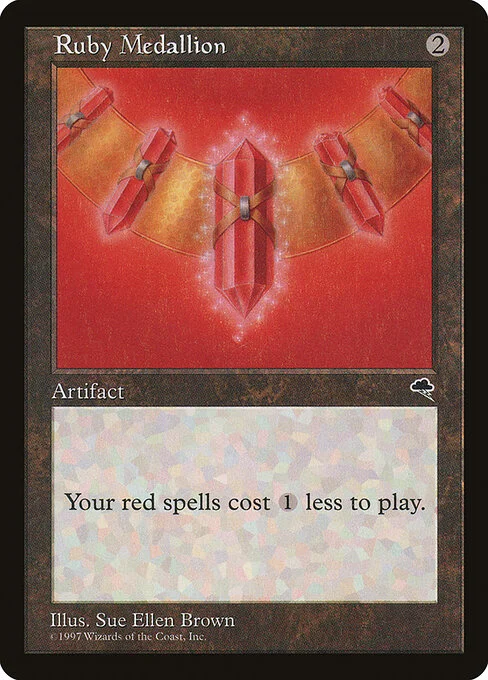 Ruby Medallion, carta Magic di tipo Artifact illustrata da Sue Ellen Brown