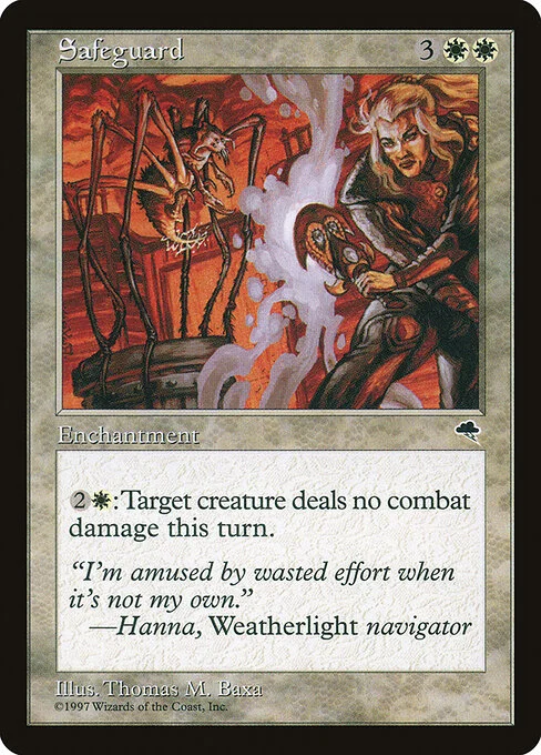 Safeguard, carta Magic di tipo Enchantment illustrata da Thomas M. Baxa