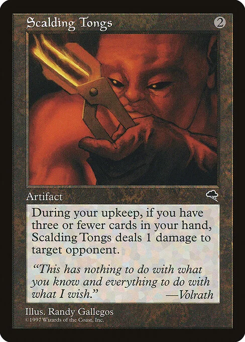 Scalding Tongs, carta Magic di tipo Artifact illustrata da Randy Gallegos