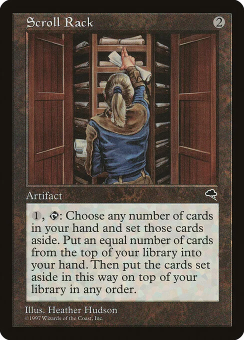 Scroll Rack, carta Magic di tipo Artifact illustrata da Heather Hudson