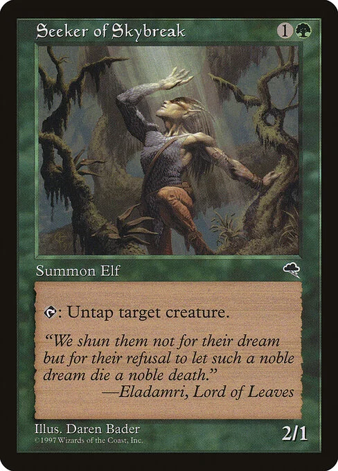 Seeker of Skybreak, carta Magic di tipo Creature — Elf illustrata da Daren Bader