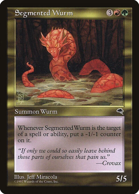 Segmented Wurm, carta Magic di tipo Creature — Wurm illustrata da Jeff Miracola