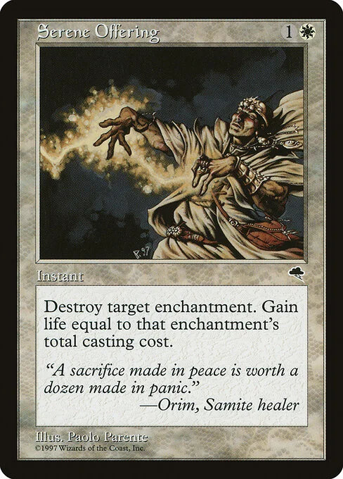 Serene Offering, carta Magic di tipo Instant illustrata da Paolo Parente