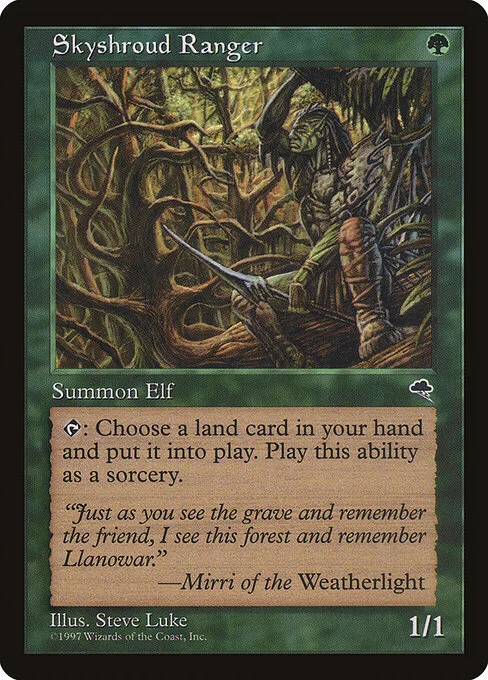 Skyshroud Ranger, carta Magic di tipo Creature — Elf Ranger illustrata da Steve Luke