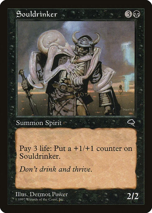 Souldrinker, carta Magic di tipo Creature — Spirit illustrata da Dermot Power